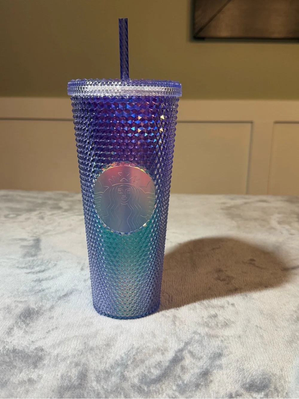 Starbucks Iridescent Mermaid Ombré Studded Tumbler - Purple/Blue/Green - NWT